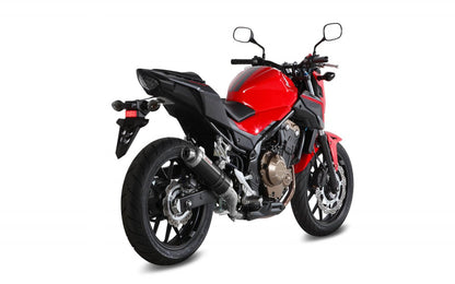 Escape aprovado pela Mivv GP em aço preto para HONDA CB 500 F 16-18 