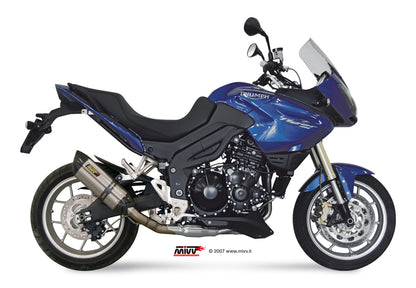Escape homologado Mivv Suono en Acero negro para Triumph Tiger Sport 1050 07-12 | Tiger 1050 07-12