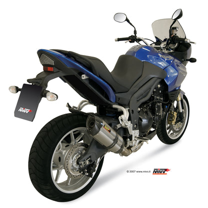 Escape homologado Mivv Suono en Acero negro para Triumph Tiger Sport 1050 07-12 | Tiger 1050 07-12