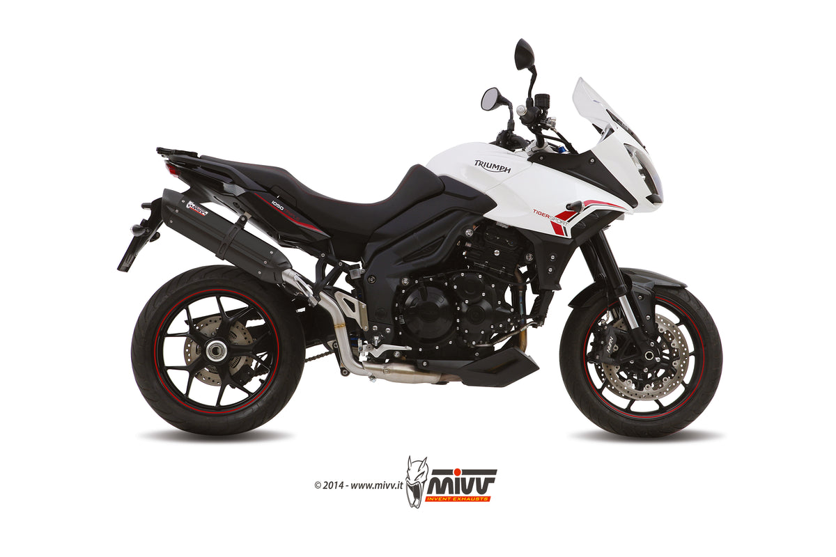 Escape homologado Mivv Suono en Acero negro para Triumph Tiger Sport 1050 13-16 | Tiger 1050 13-16