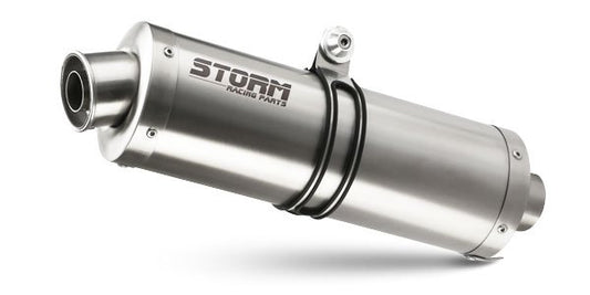 Escape homologado Storm OVAL Acero inox. para HONDA HORNET 600 01-02