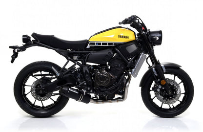 ARROW JET-Race approved exhaust in black nichrome with carbon end cap for YAMAHA MT 07 14-20 | TRACER 700 16-20 | TRACER 7 16-24 | XSR 700 16-20 