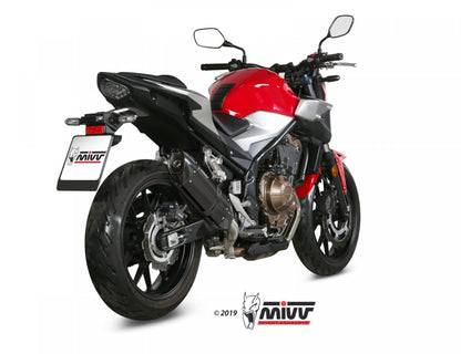 Escape aprovado pela Mivv SUONO em aço preto para HONDA CB 500 F 19-24 
