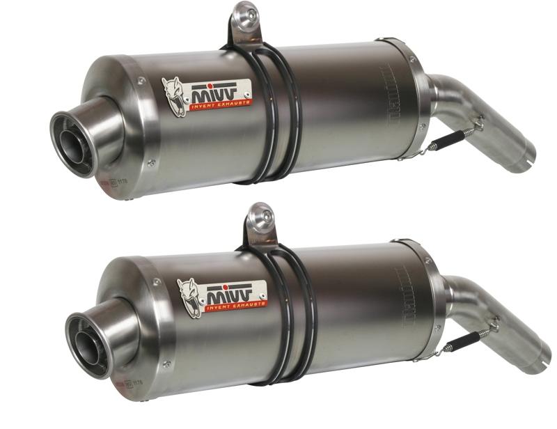 Escapes Mivv Oval no homologados en acero inox para Yamaha XT 660 04-16