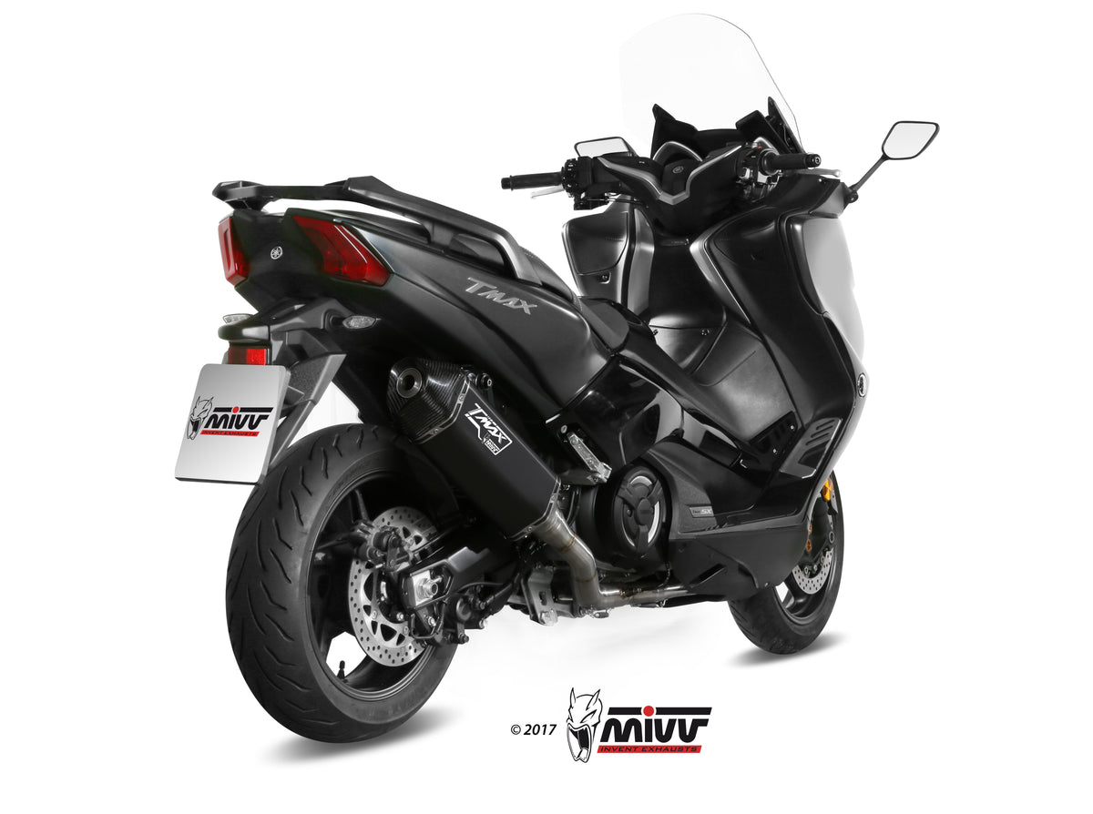 Escape completo homologado Mivv Speed Edge en Acero negro para Yamaha T-MAX 530 17-19