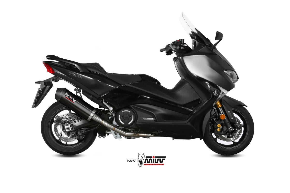 Escape completo homologado Mivv OVAL en Acero negro para Yamaha T-MAX 530 17-19 | T-MAX 560 20-21
